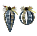 1Pk Wave Ball And Finial With Pine - Country Silk
