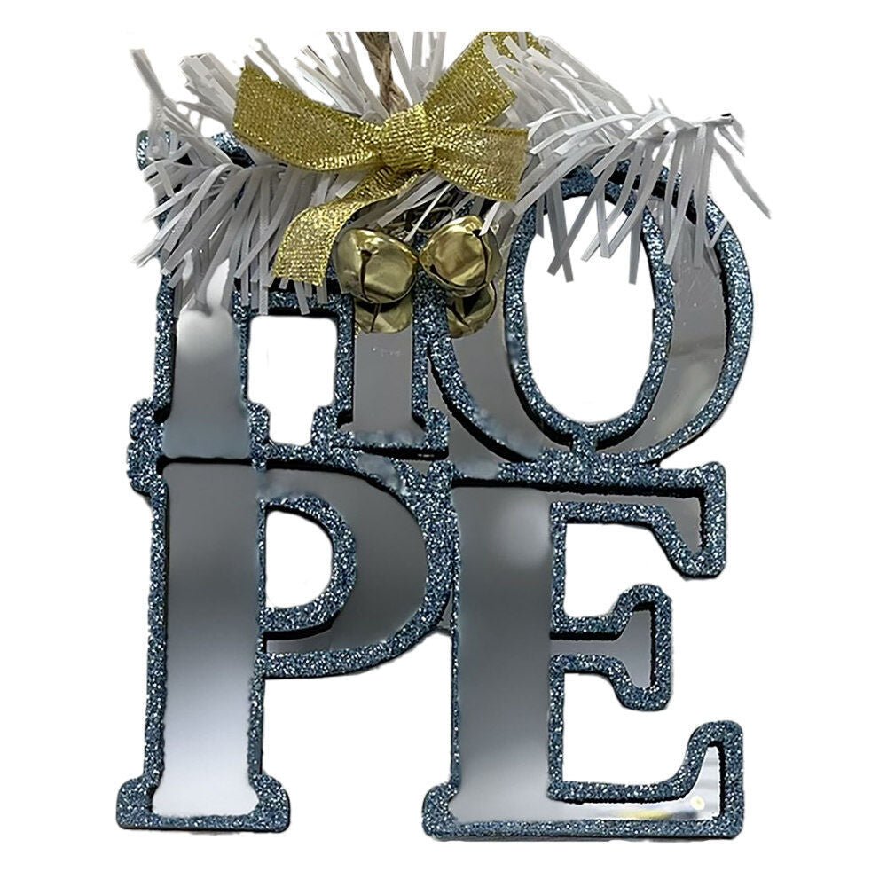Snow And Hope Mirrored Ornament - Country Silk