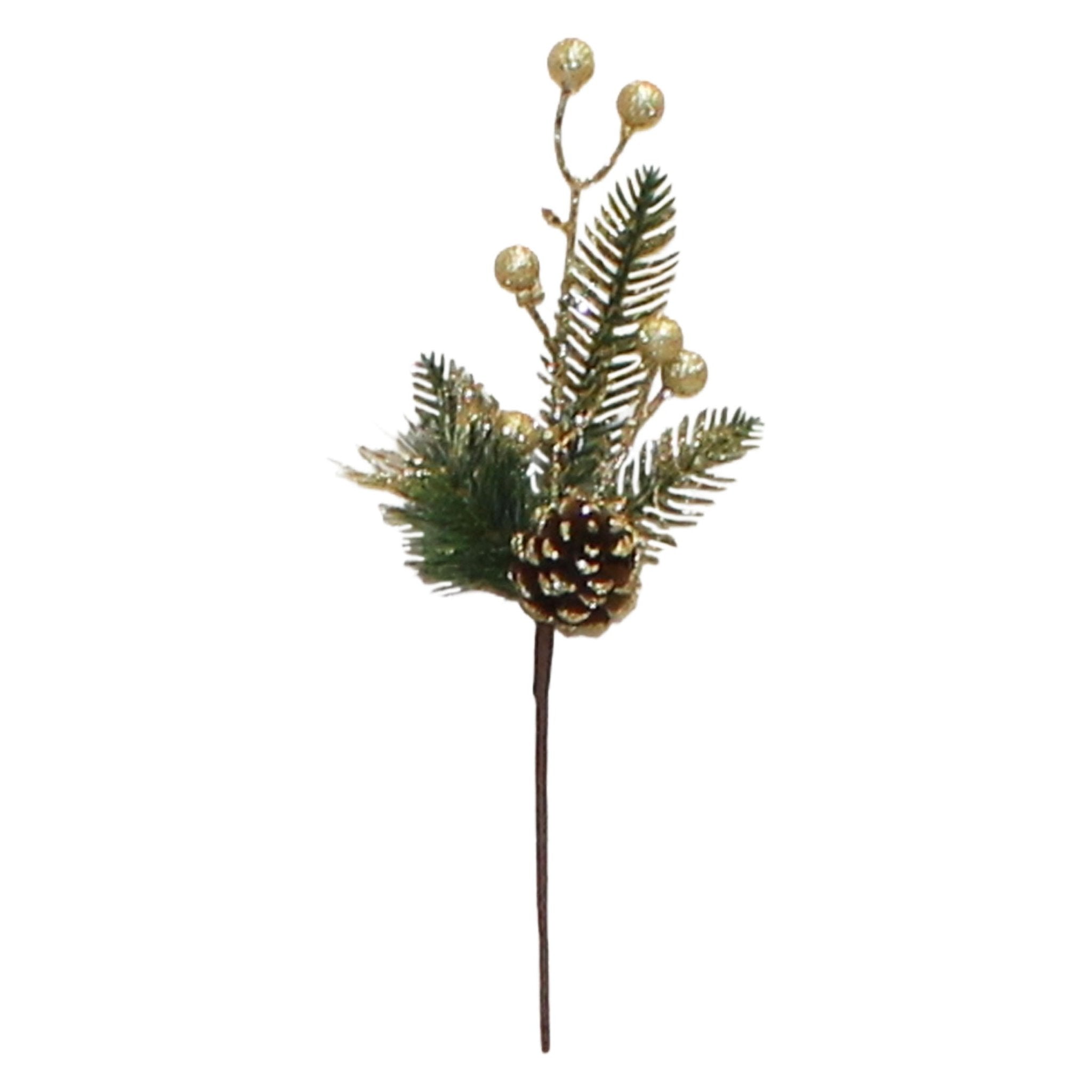 Bc Pine Pine Cone Berries Pick - Country Silk
