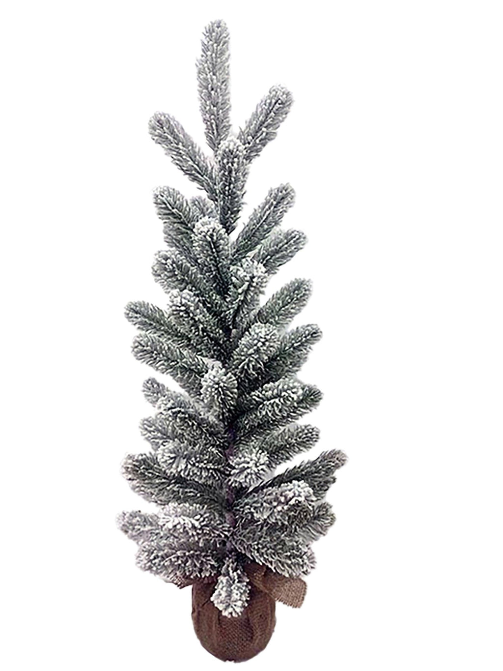 32 H Plaxtic Flocked Pine Tree In Burla - Country Silk