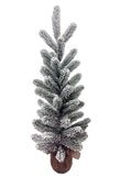 32 H Plaxtic Flocked Pine Tree In Burla - Country Silk