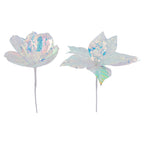 Irridecent Poinsettia Pick - Country Silk