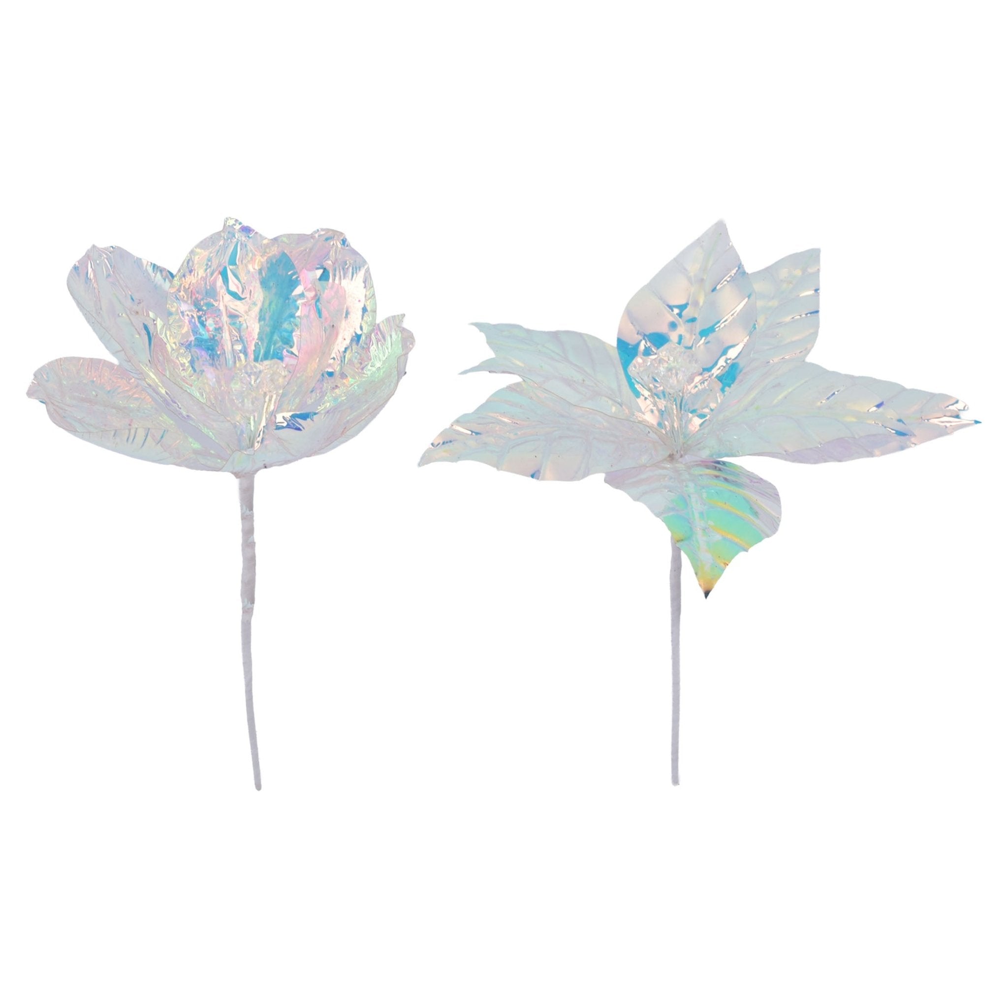 Irridecent Poinsettia Pick - Country Silk