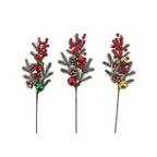 Pine Pick With Berries Balls And Pinecon - Country Silk
