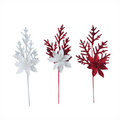 Pdq Large Poinsettia Fern Pick - Country Silk