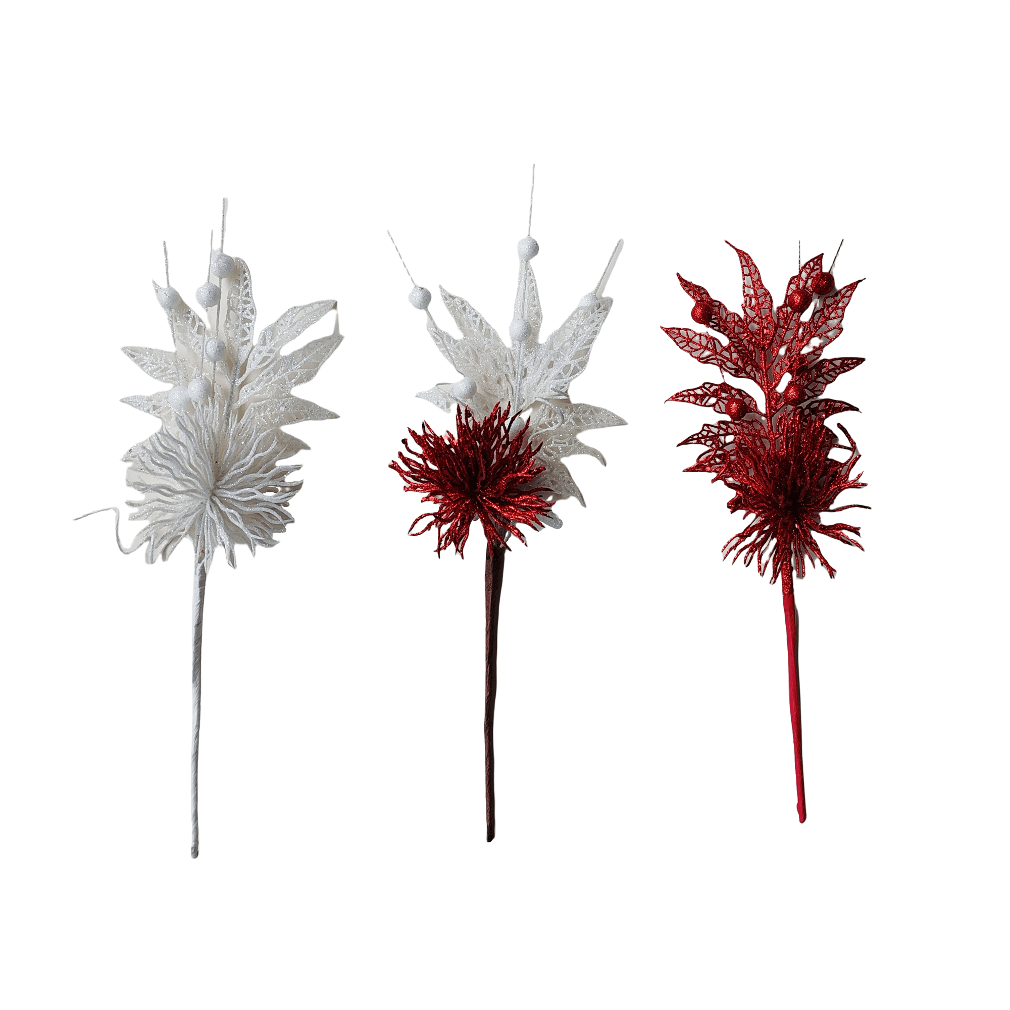 Pdq Glitter Pick Withdiamond Leaves And - Country Silk
