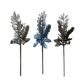 Pdq Large Glittered Ficus Pick - Country Silk