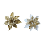 Pdq Poinsettia Clip On 2 Tone Solid - Country Silk