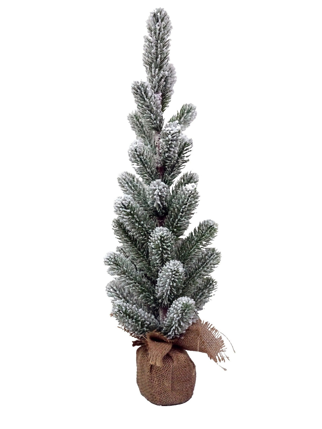 24 Inch H Flocked Pine Tree Withburla - Country Silk
