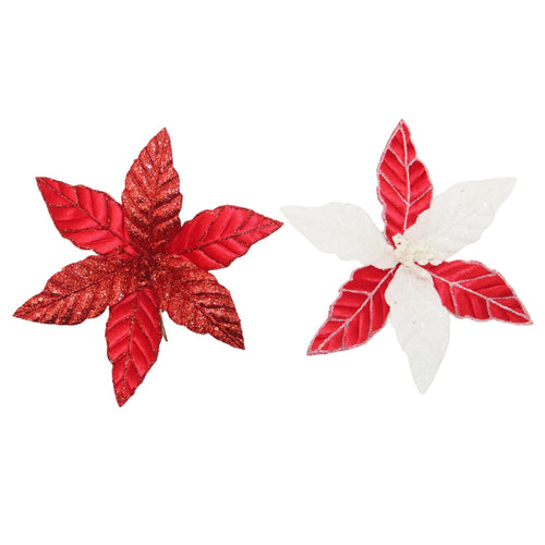 Clip On Glitter/Embossed Velvet Petal With Hp Veins - Country Silk