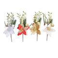 Pdq Velvet Metallic Poinsettia With Pine - Country Silk