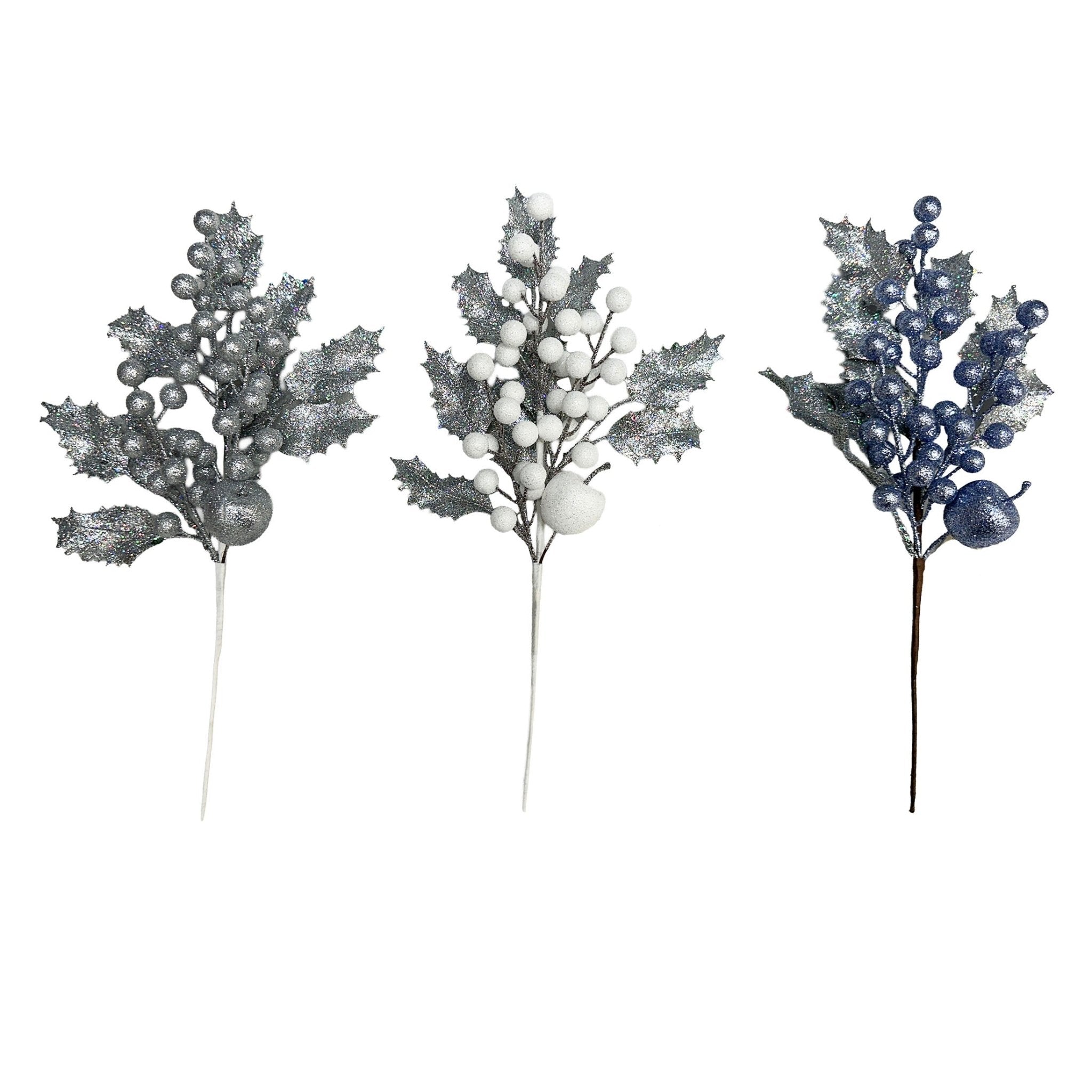 Holly Leaf Berries And Apple Pick - Country Silk