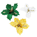 Clip Poinsettia W Large Sequin - Country Silk