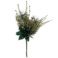 Double Pine Branch With Metallic Poinset - Country Silk