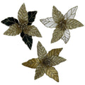 Clip On Glitter Embossed Velvet Petal Wi - Country Silk