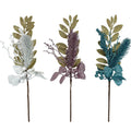 Large Glittered Ficus Pick - Country Silk