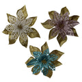 Poinsettia Clip On 2 Tone Solid - Country Silk