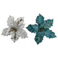 Clip Poinsettia W Large Sequin - Country Silk