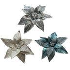 Metallic Poinsettia With Glitter Edge - Country Silk