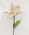 Velvet Poinsettia With Encrusted Se - Country Silk