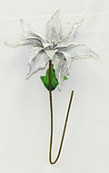 Velour Glittered Poinsettia X 1 - Country Silk