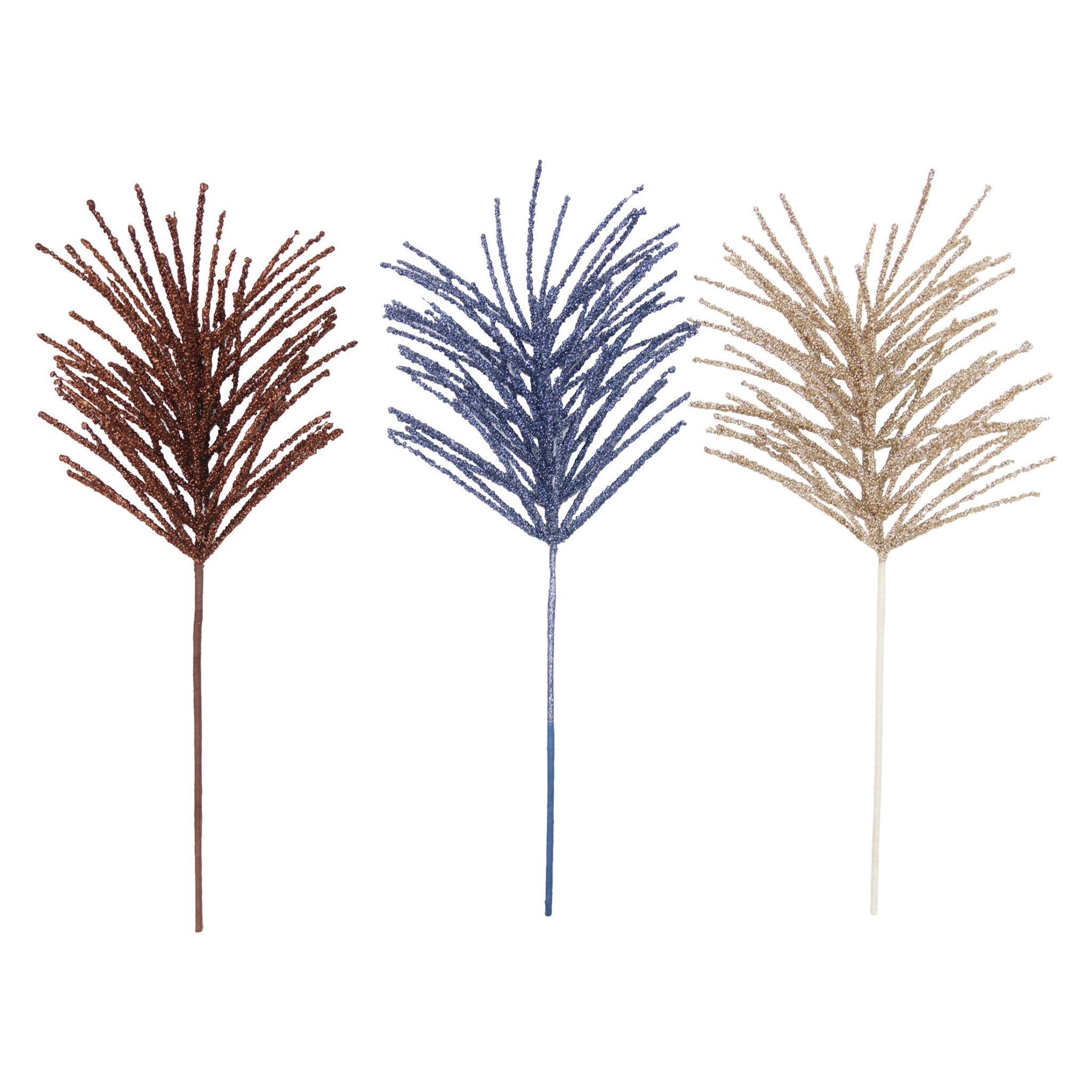 Glitter Grass Spray - Country Silk