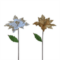 22 Inch Poinsettia With Leave - Country Silk