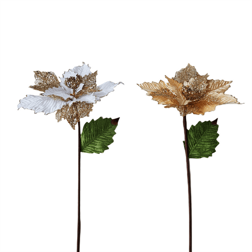 22 Inch Lace Velvet Single Poinsettia B - Country Silk