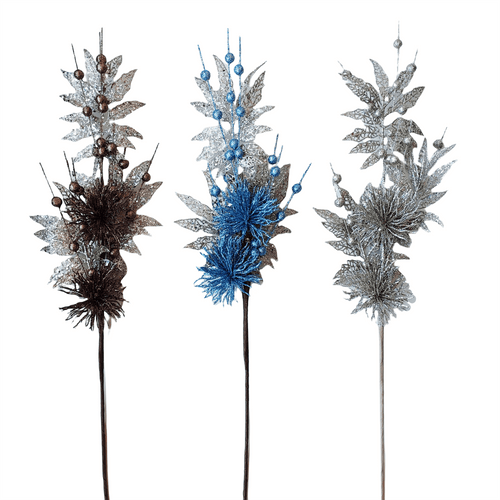 Glitter Spray Withdiamond Leaves And Ba - Country Silk