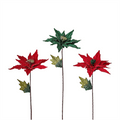 22 Inch Embossed Velvet Leaves With Glit - Country Silk