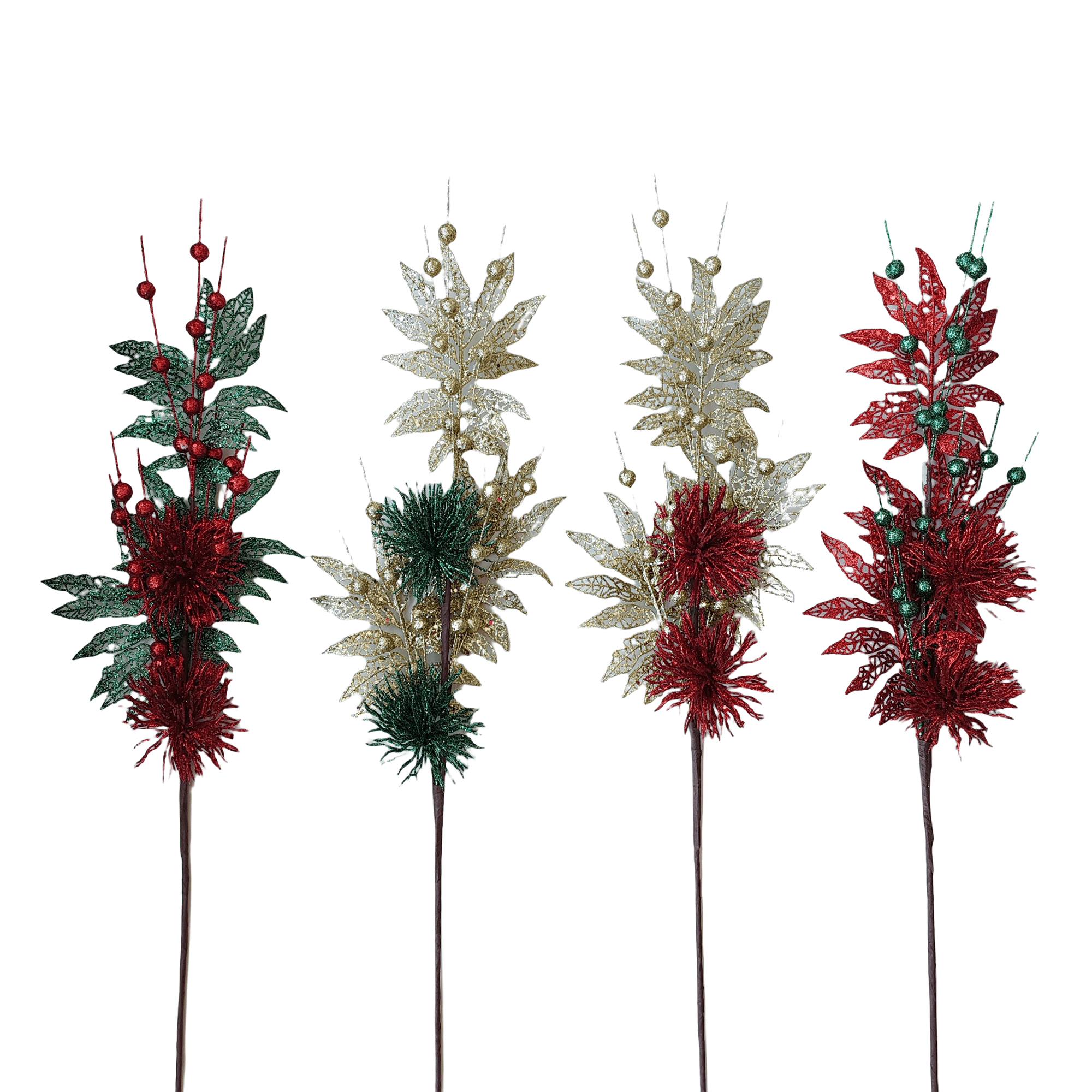 Glitter Spray Withdiamond Leaves And Ba - Country Silk
