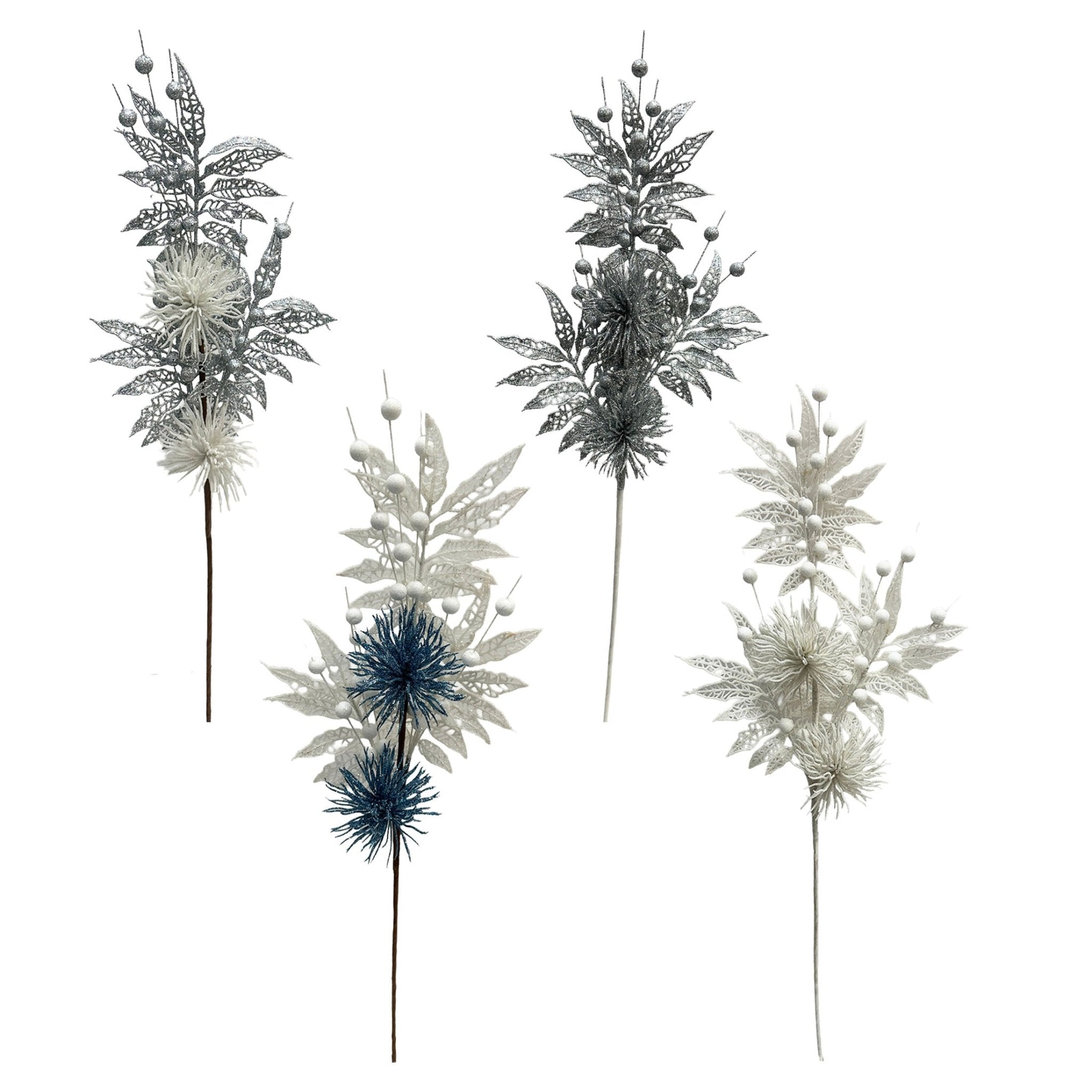 Glitter Spray W 2 Dandelions 3 Leaves So - Country Silk