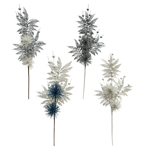 Glitter Spray W 2 Dandelions 3 Leaves So - Country Silk