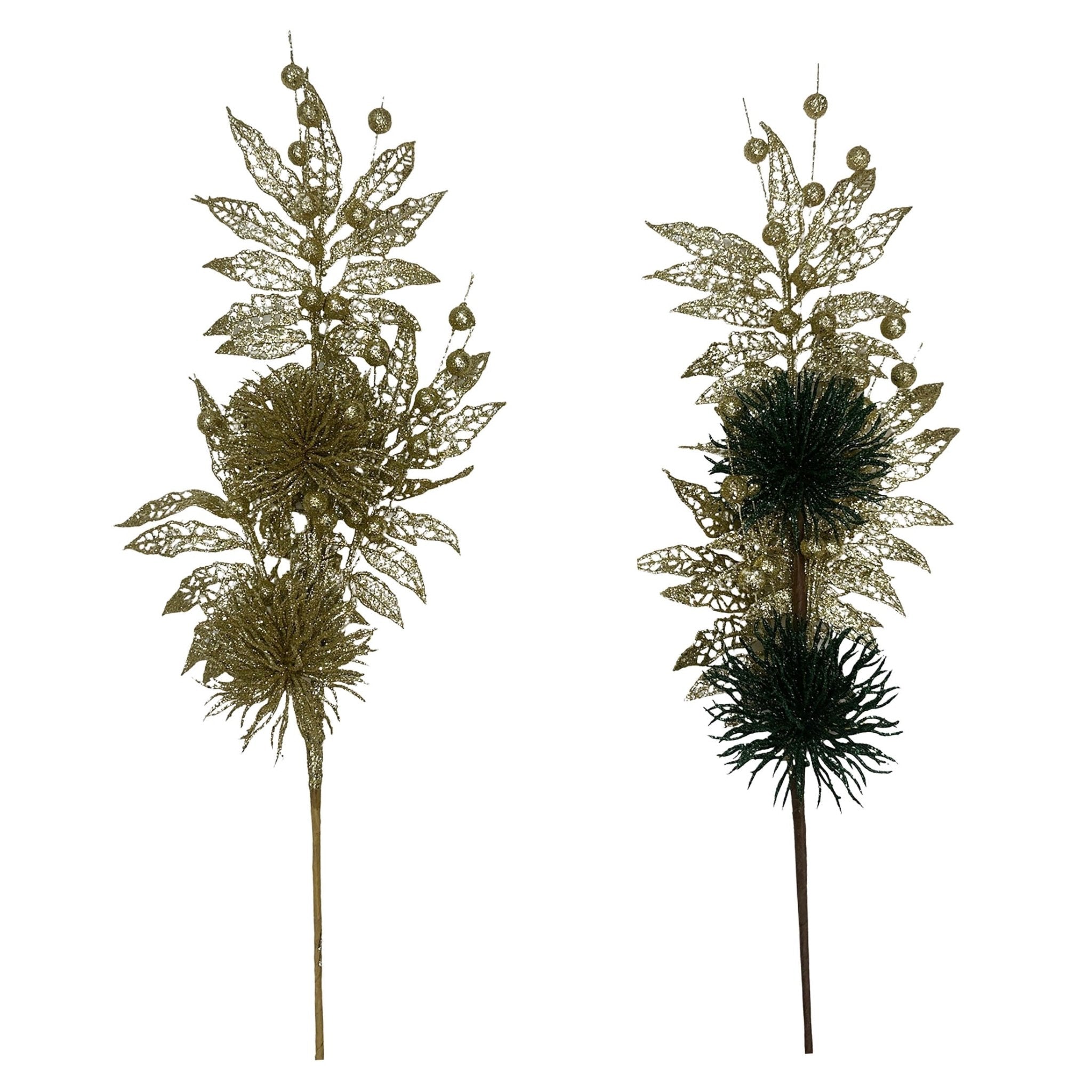 Glitter Spray W 2 Dandelions 3 Leaves So - Country Silk