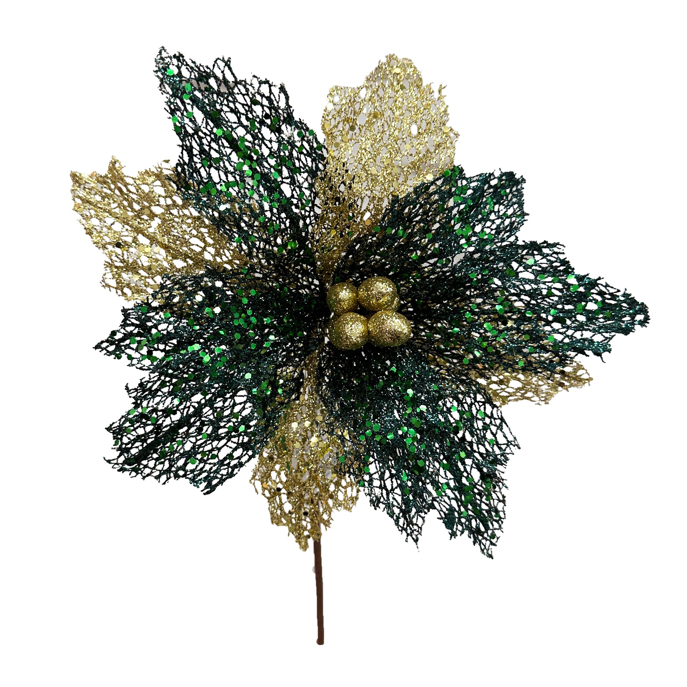 Lace Poinsettia Wglitter