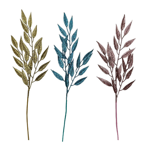 Small Metallic Leaves Pick - Country Silk