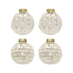 2 Pk Clear Ball With Glitter Stripe - Country Silk