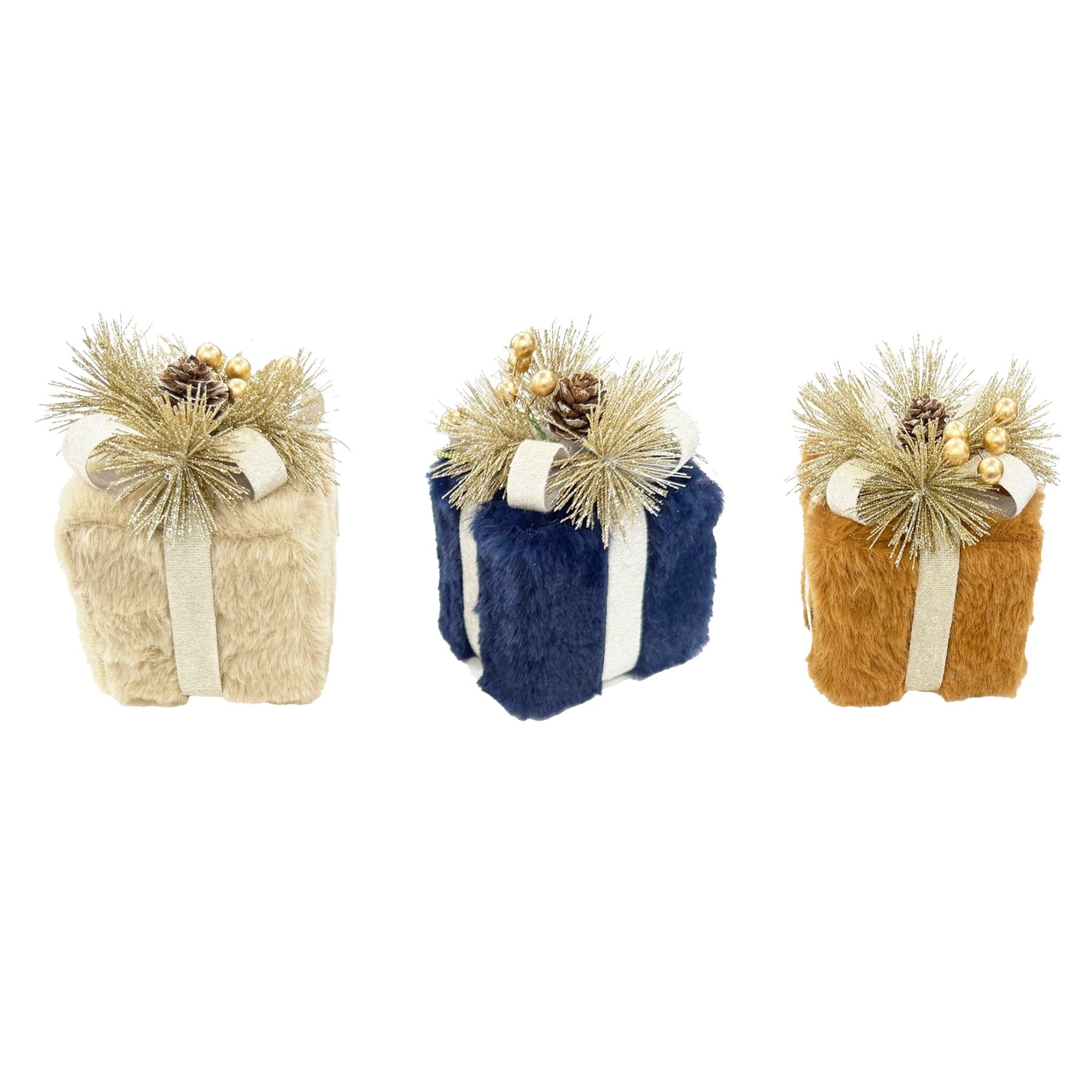 Furry Gift Box With Cluster X1 - Country Silk