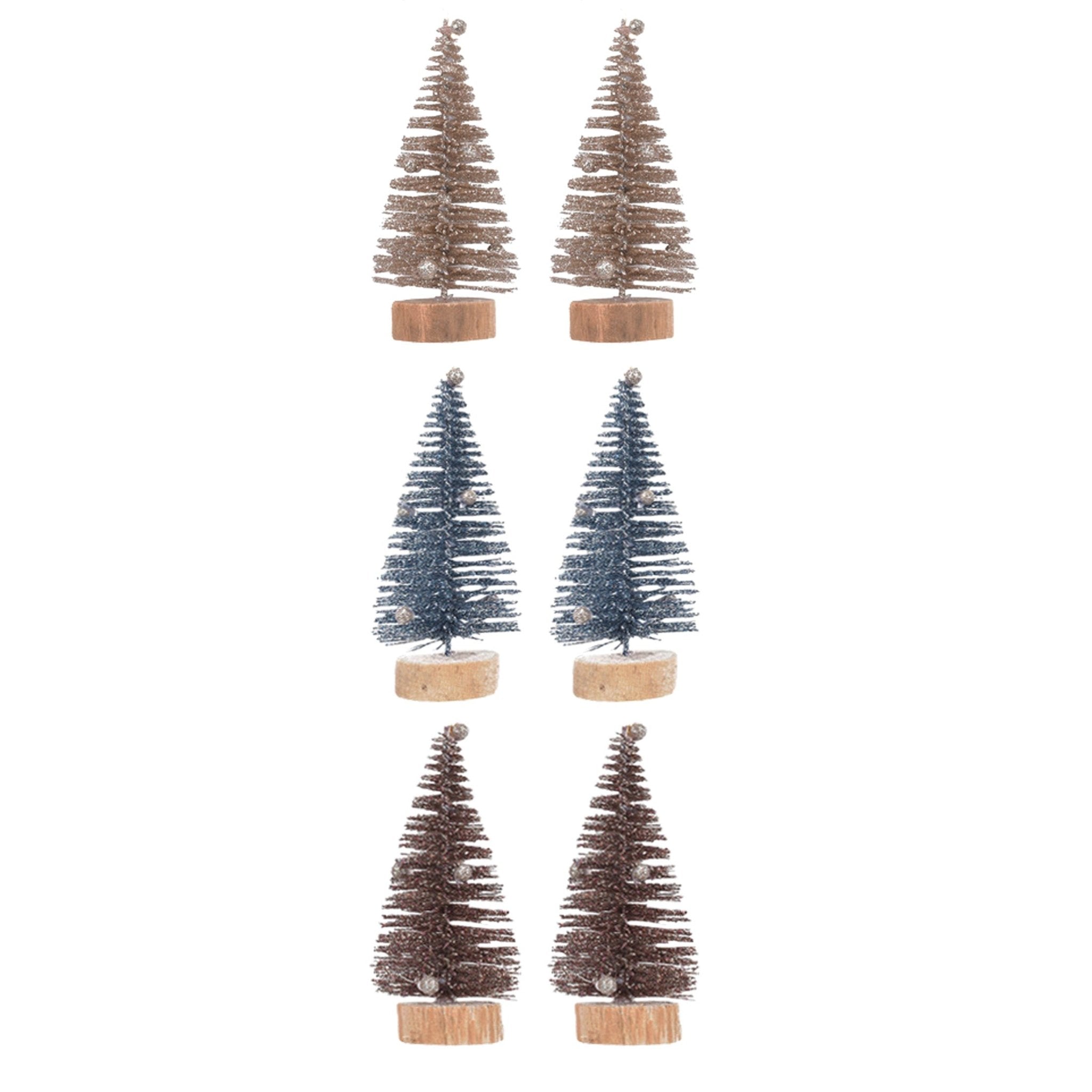 2Pk Bottle Brush Orn - Country Silk