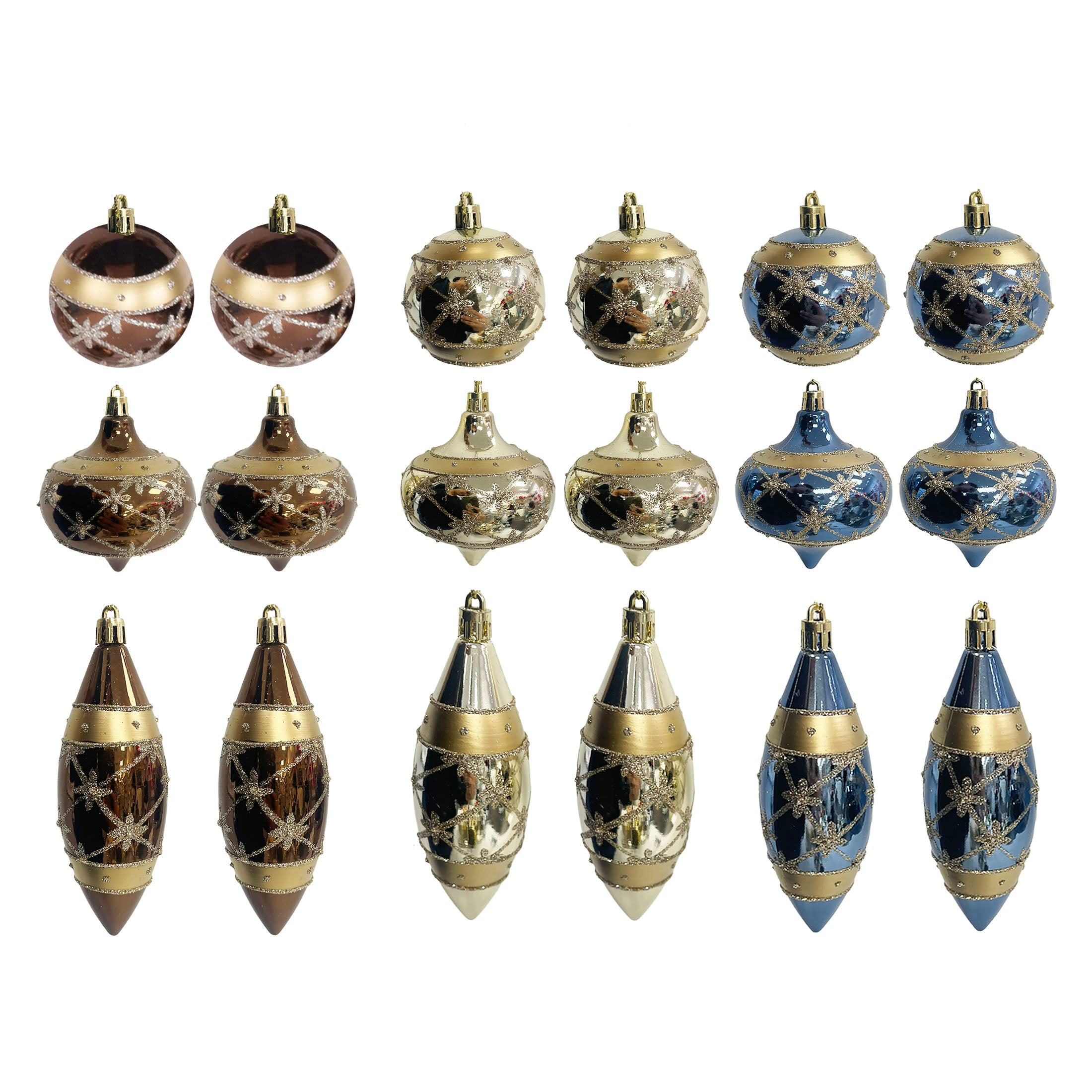 2Pk Ball Onion Finial Wth Flower Hp Desi