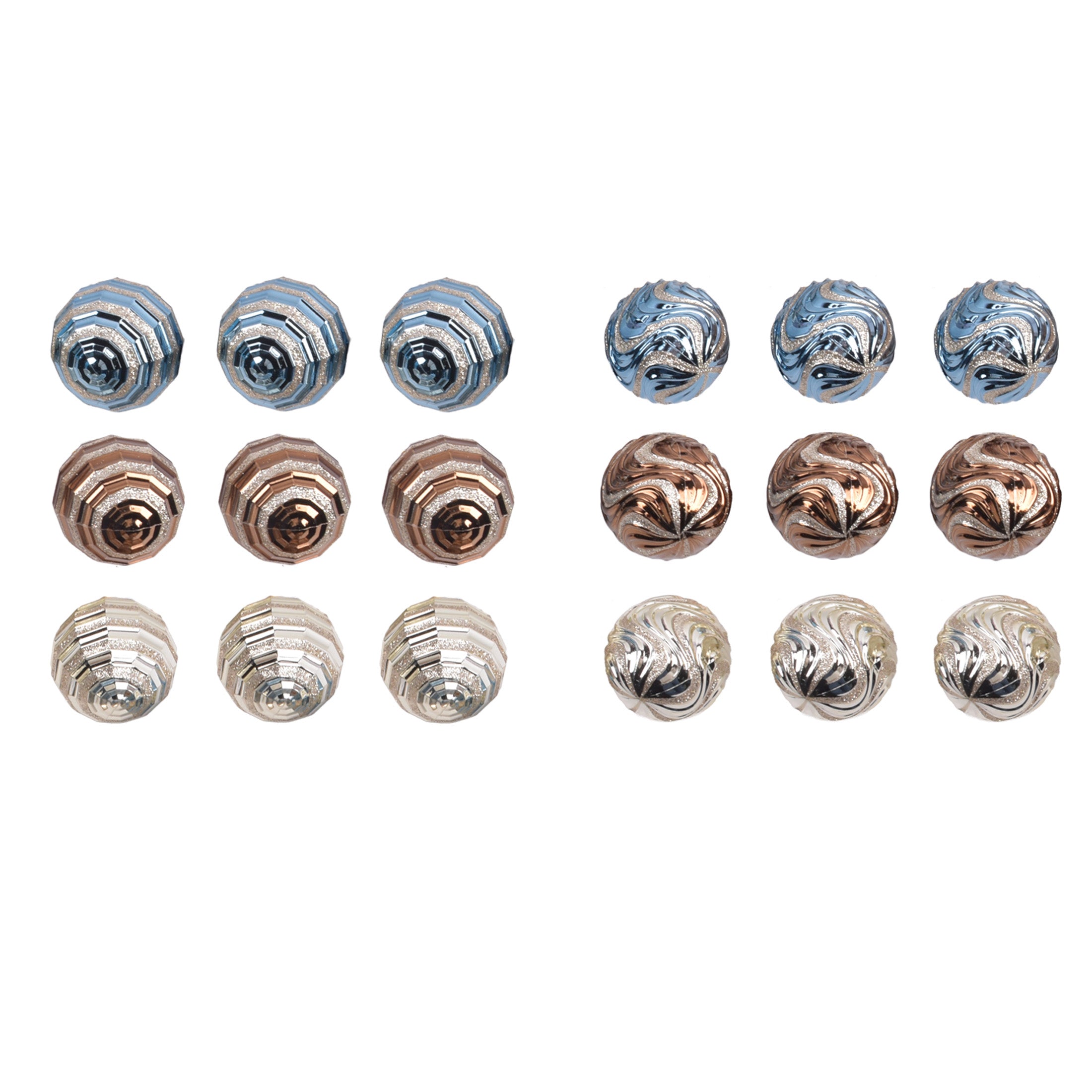 Modern Horizontal Groove Ball X 3 And 3