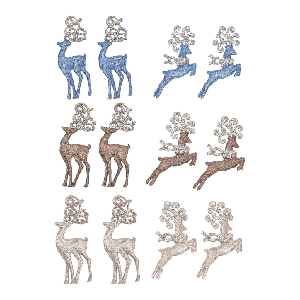 2Pk Fancy Reindeer Assorted - Country Silk