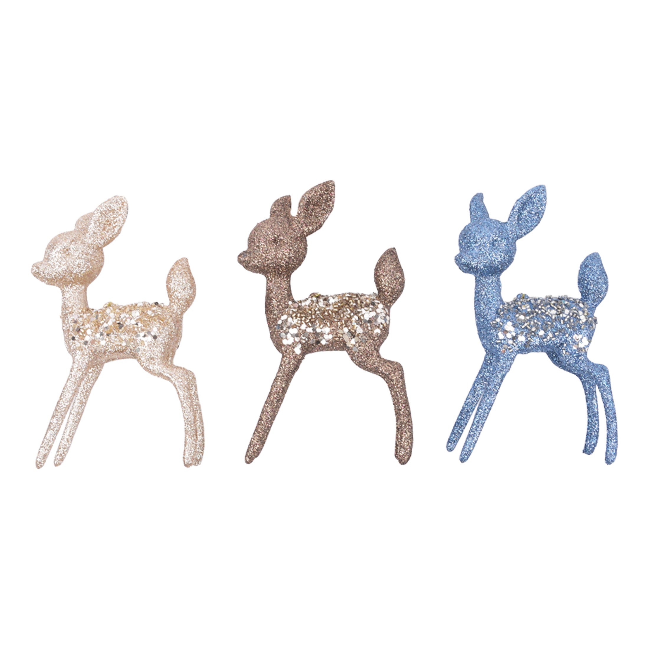 Large Doe Ornament With Multicolor Sequi