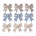 3Pk Shiny Glitter Bow