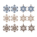 2Pk Frost Snowflake Assort - Country Silk