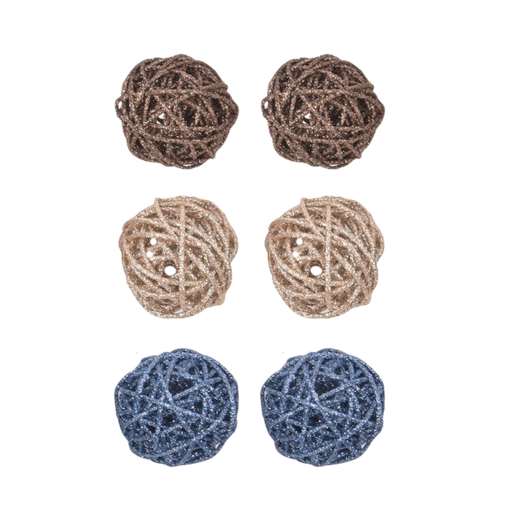 60Mmx2 Ball Wire Orn - Country Silk