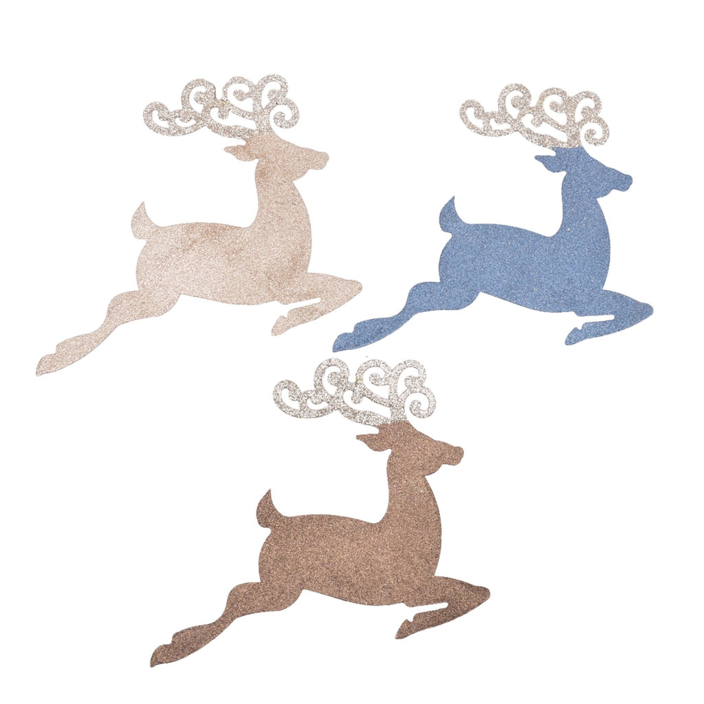 Jumbo Glittered Reindeer - Country Silk