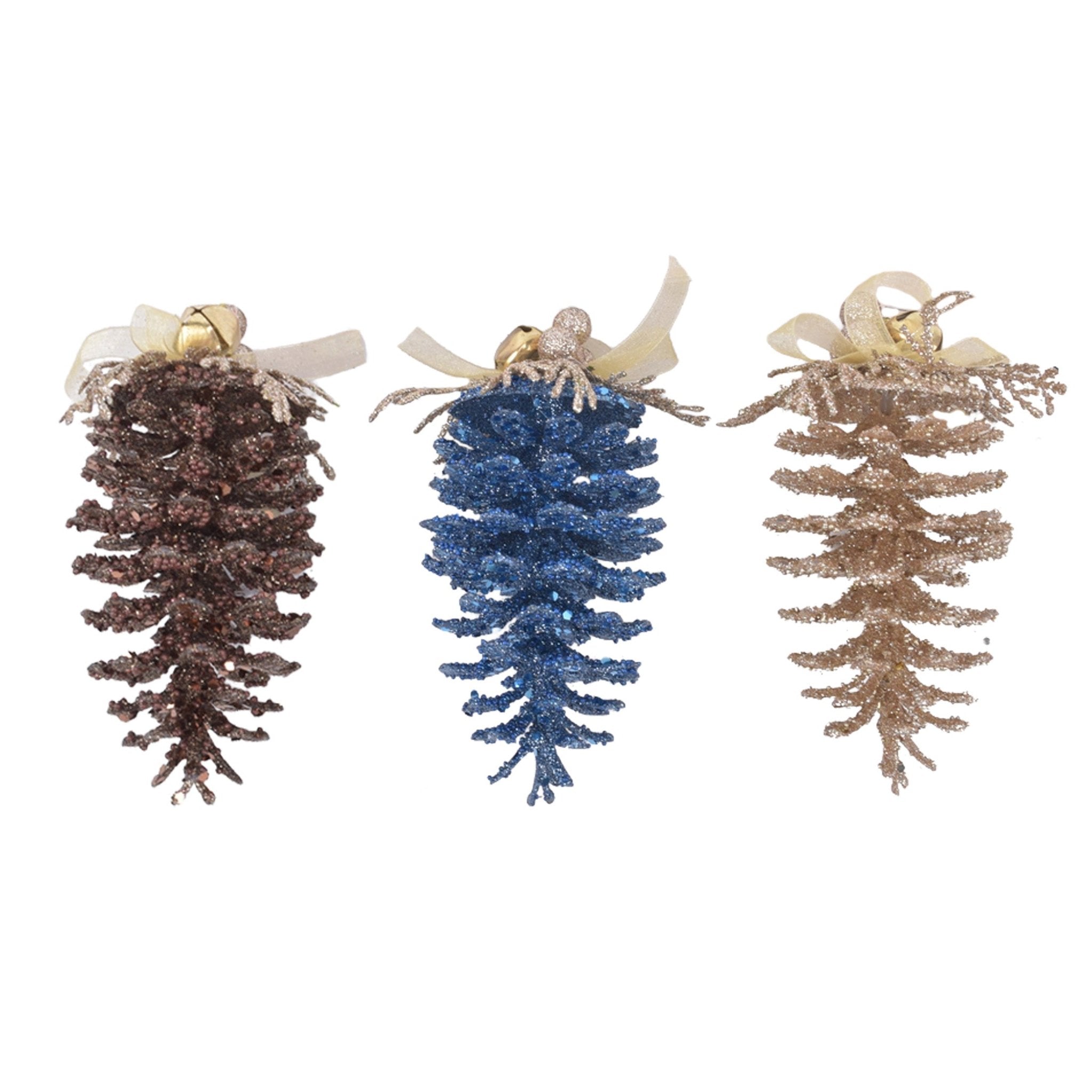 Plastic Pinecone Orn - Country Silk