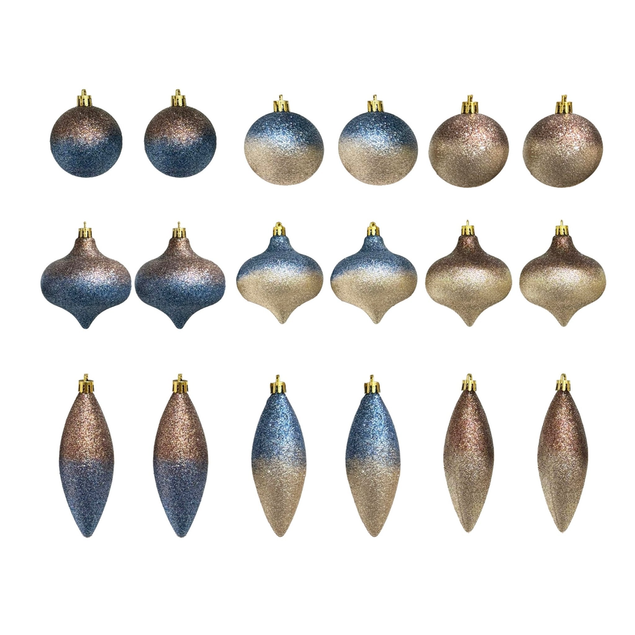 2Pk Ball Onion Final Orn With Glitter - Country Silk