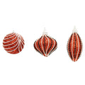 2Pk Raised Glitter Orn Astt Shapes - Country Silk